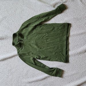 NWT. Crewcuts Boys' Half-Zip Cotton Popover Shirt. Size 6-7.  Heather green.